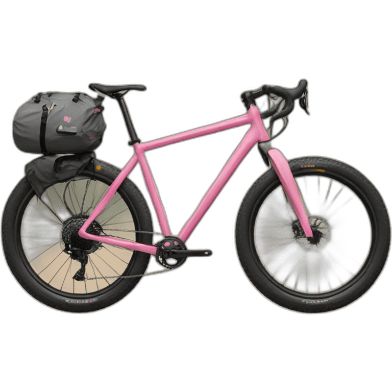 Bikepacking pink bike emoji