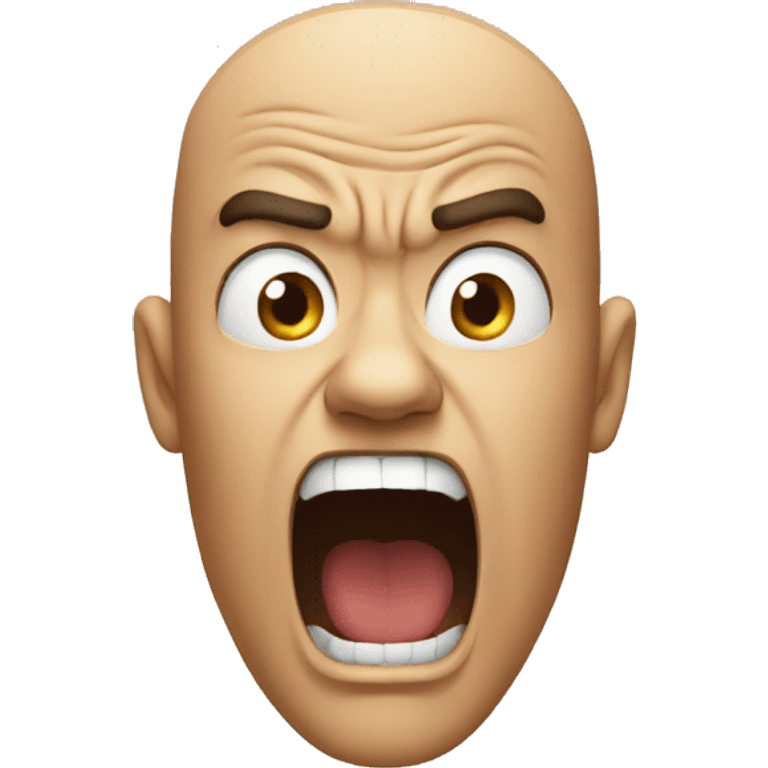 Angry man screaming emoji