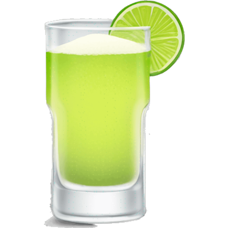 Tequilla shot with lime and salt emoji