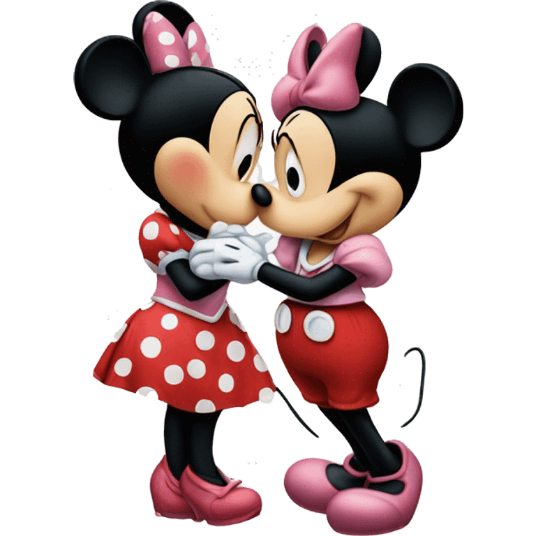 Minnie mickey kiss emoji