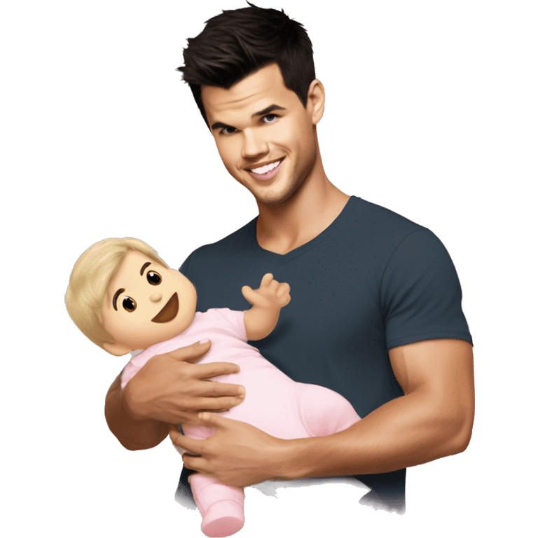 Taylor lautner with baby emoji