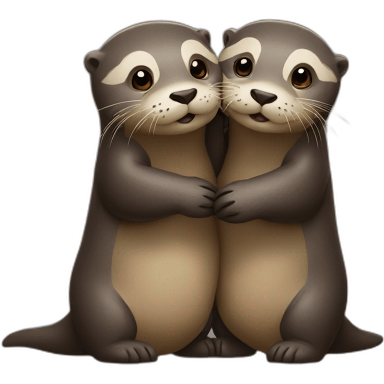 otters holding hands emoji