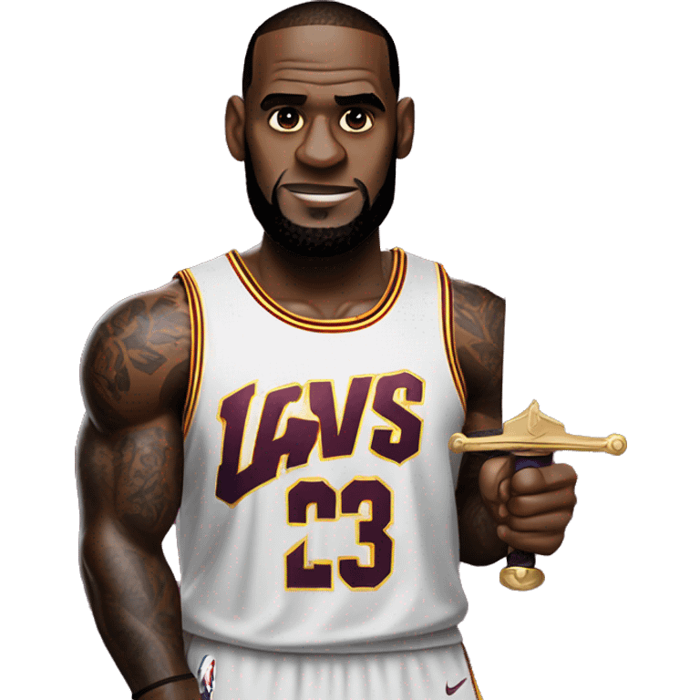 LeBron James with sword emoji