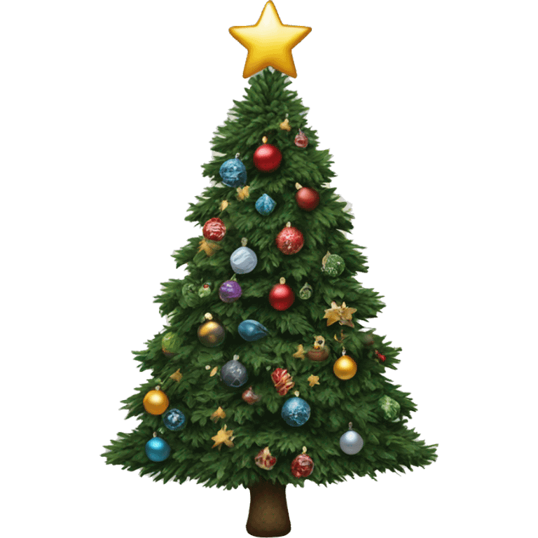 Christmas tree black ornaments ￼ emoji