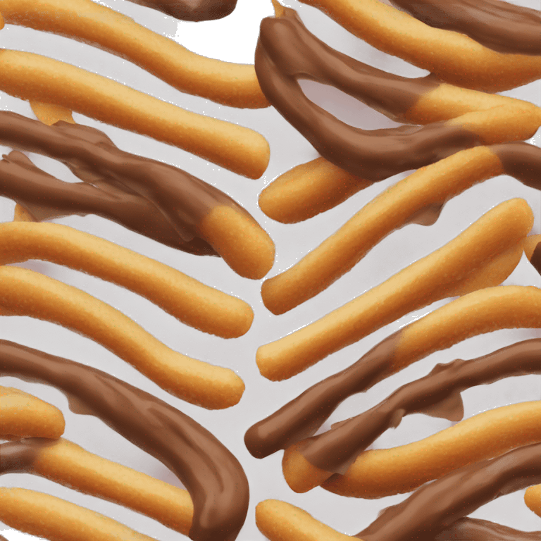 Chocolate dipped churro  emoji