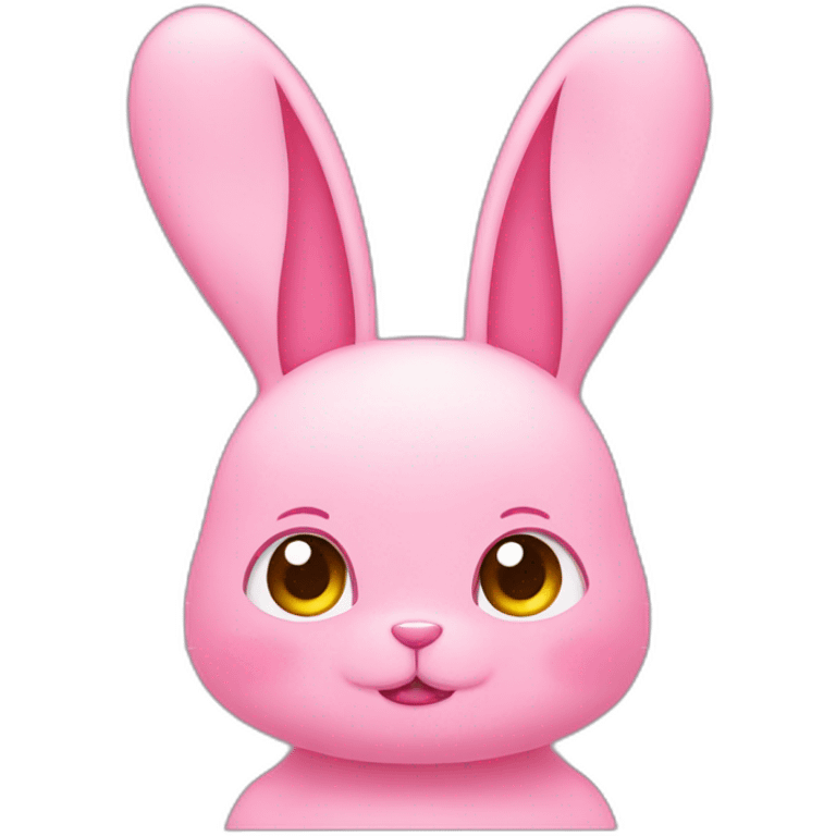 kanahei pink rabbit and straight ears head only emoji