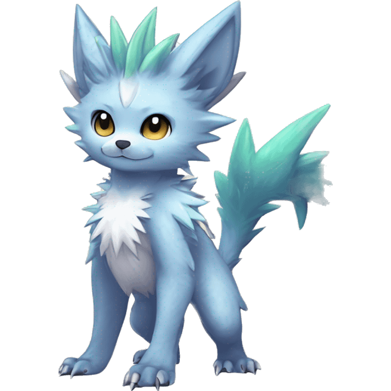 Anthro Scalie Spiky Cool Edgy Magical Shiny Colorful Pastel Sparkle Kemono-style Chibi Fantasy-Animal-Fakémon-Pokémon-Hybrid Fur Sona Aesthetic Full Body emoji