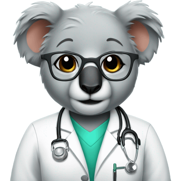 Female doctor koala emoji