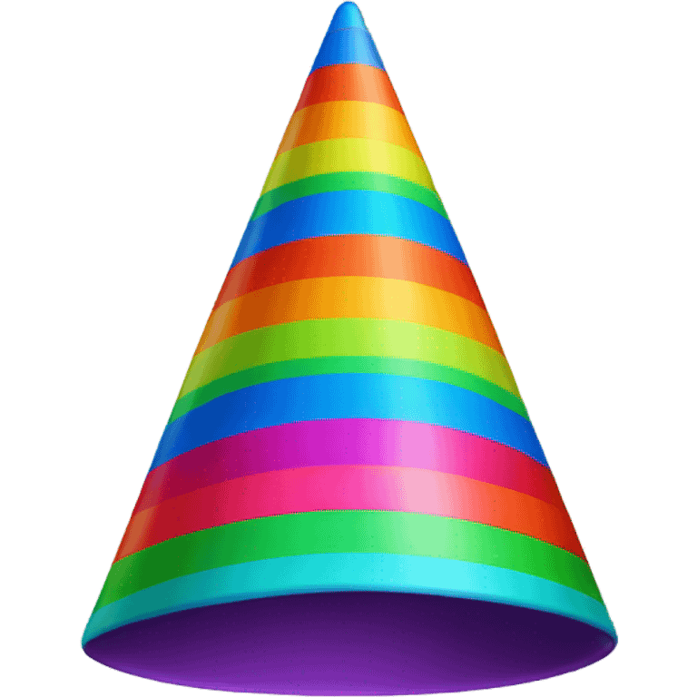 Rainbow colored party hat emoji