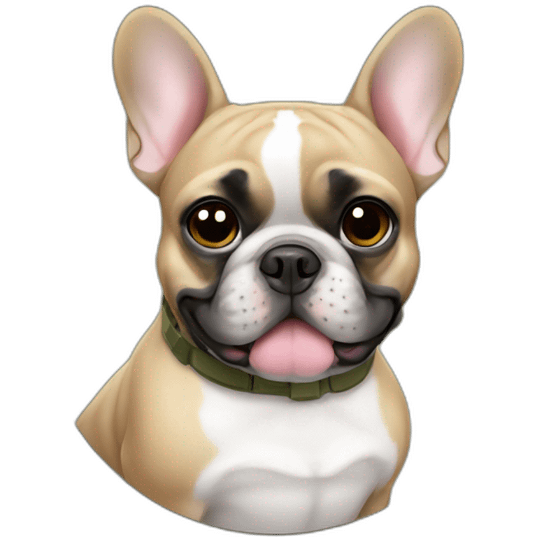 French bulldog military emoji