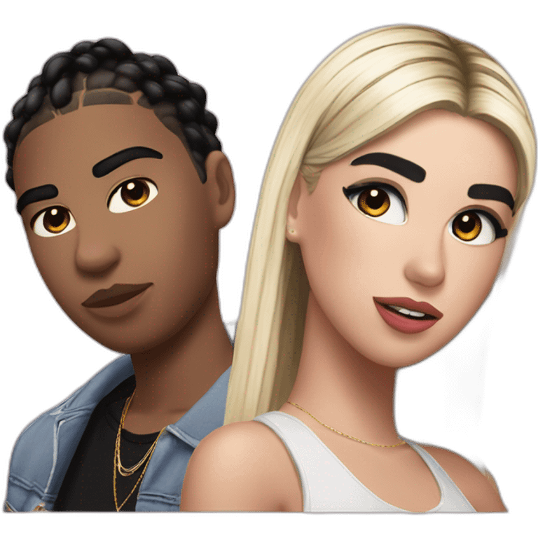 Dua Lipa and Angele emoji