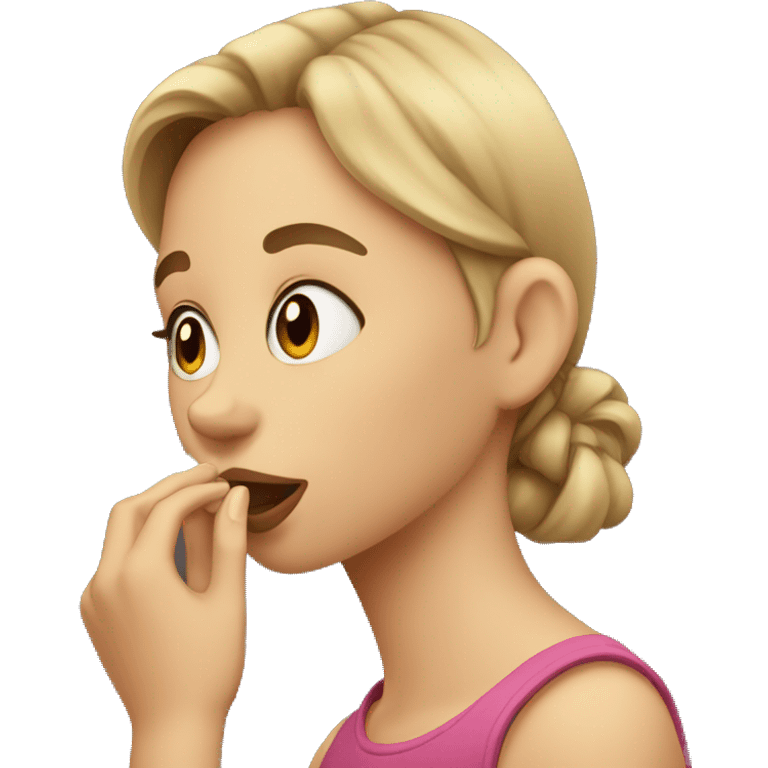 Girl smelling  emoji