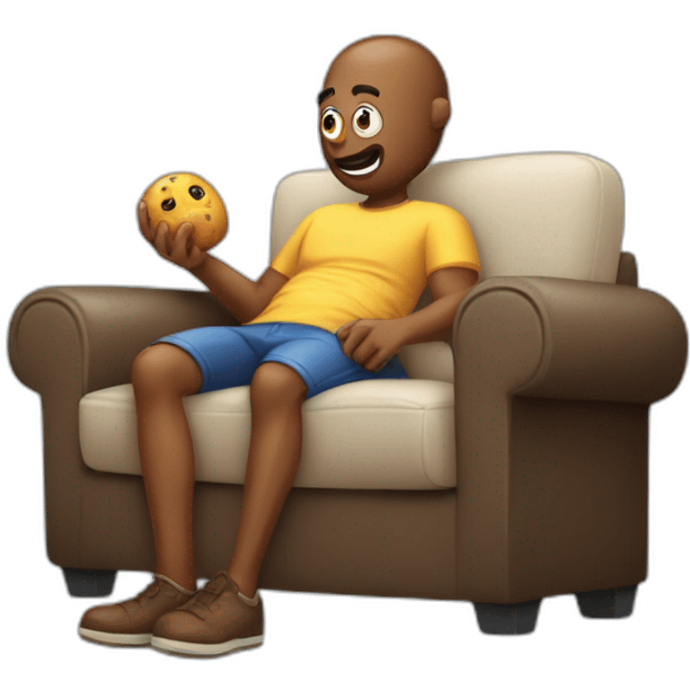 couch potato playing games emoji