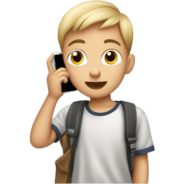 boy talking on the phone emoji