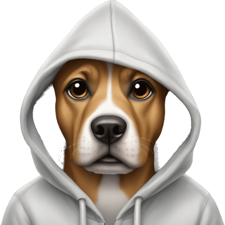 Dog wearing a hoodie emoji