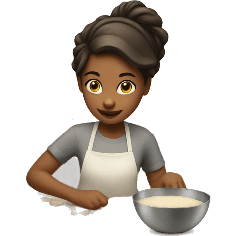 A girl baking cookies  emoji