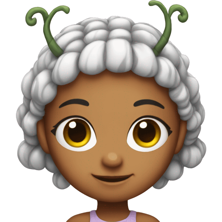 a cute bug that is a girly girl emoji