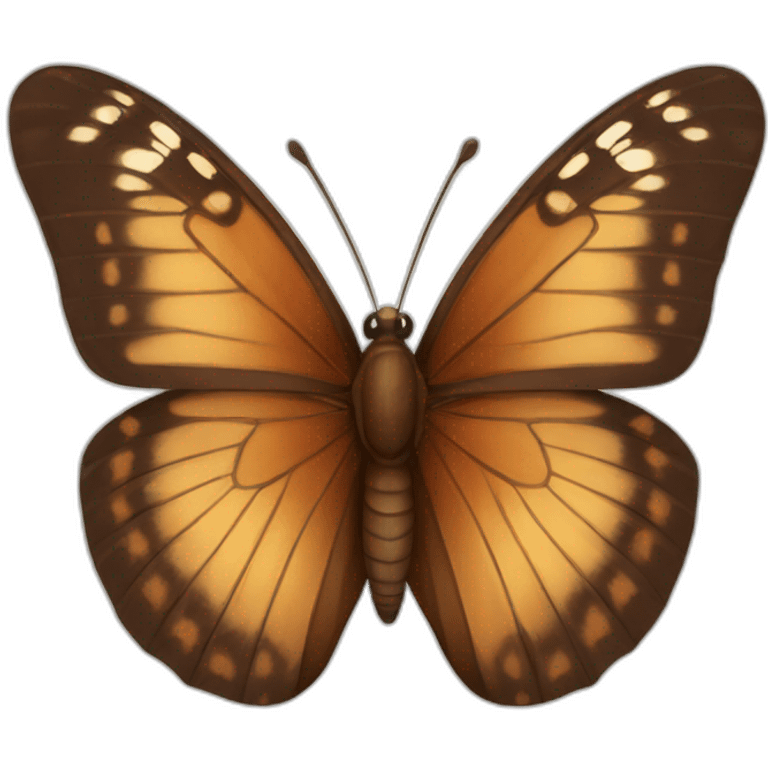 Brown butterfly emoji