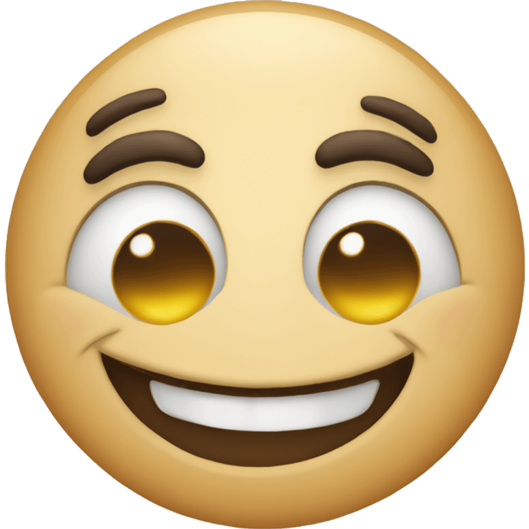 Regular smiling emoji, but add dirty and maybe a scuff or two. To show that the smiling emoji has been through some stuff  emoji