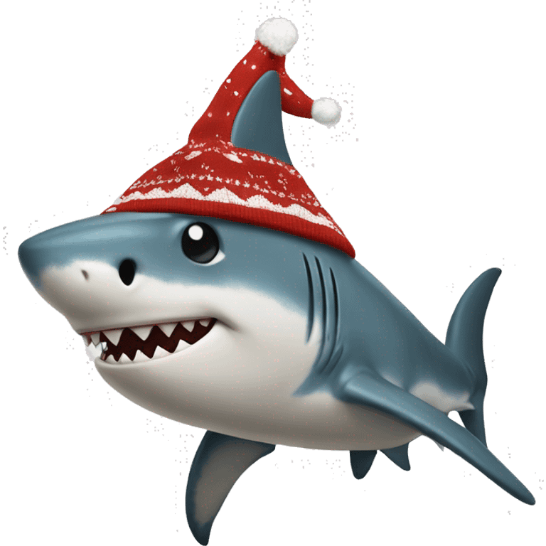 Shark wearing a Christmas sweater  emoji