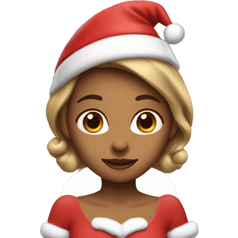 Princess with a Santa hat on emoji