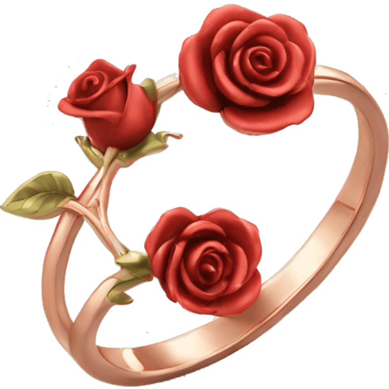 red rose gold ring emoji