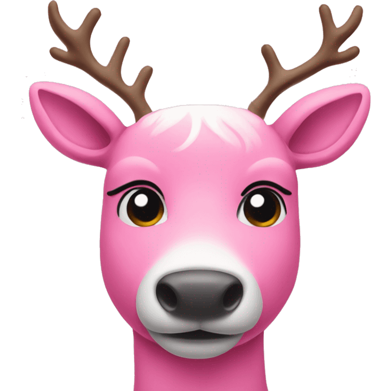 pink reindeer emoji