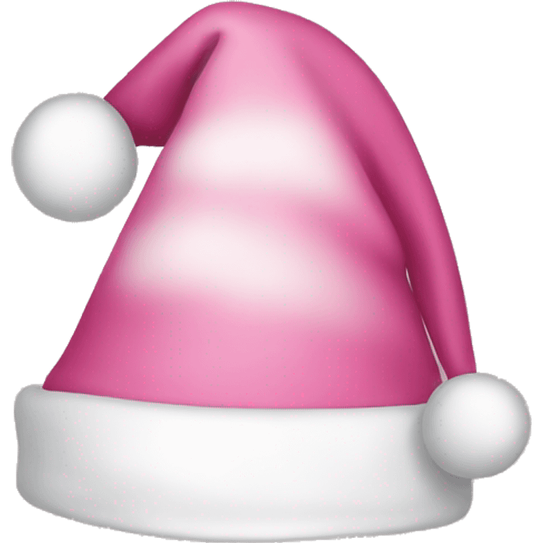 Pink and white Santa hat emoji