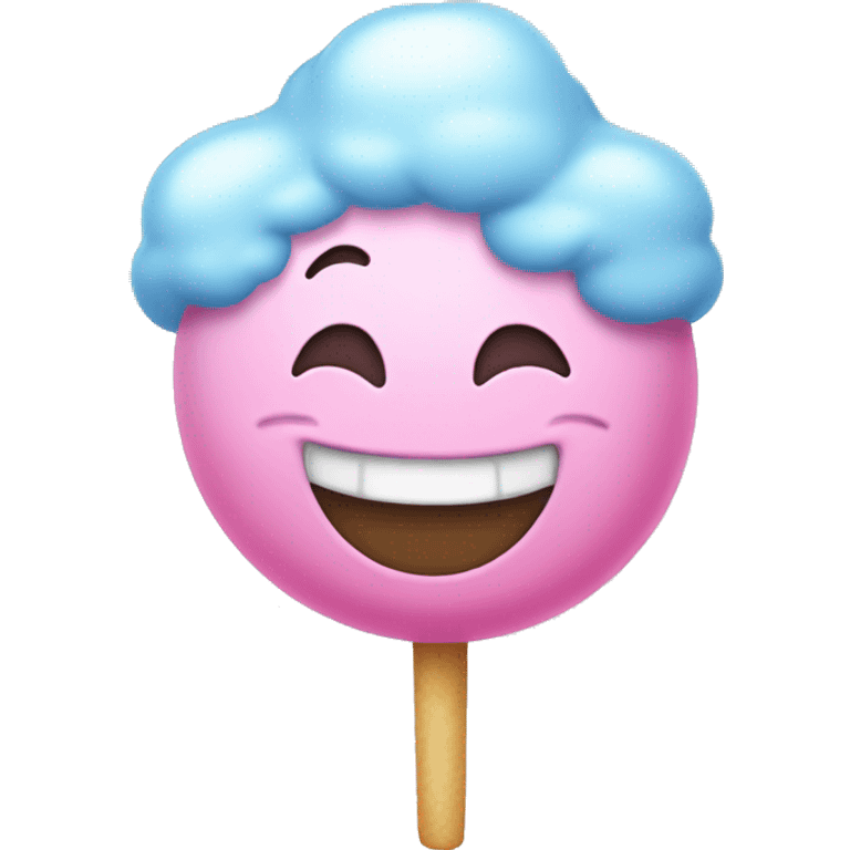 Smiling Cotten candy emoji