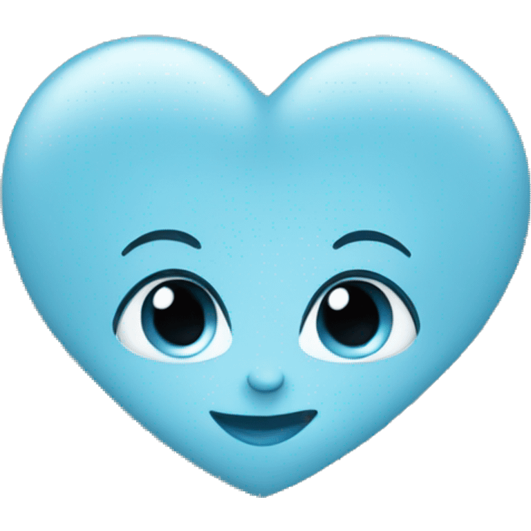 Baby blue heart emoji