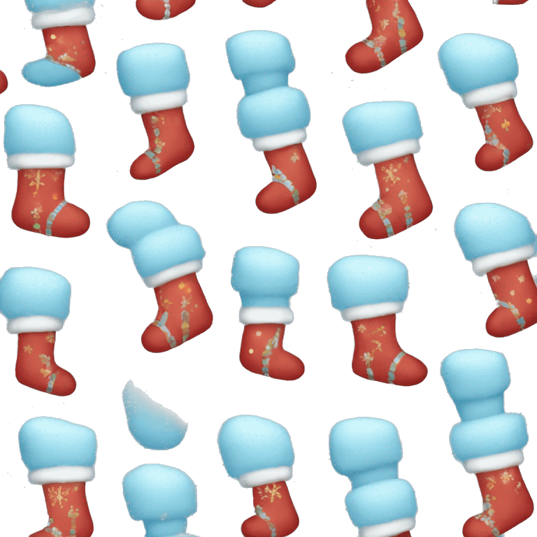 Baby blue Christmas stocking  emoji