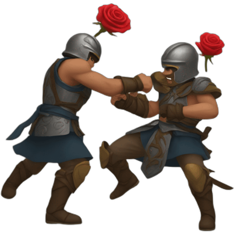 Rose battle fight emoji