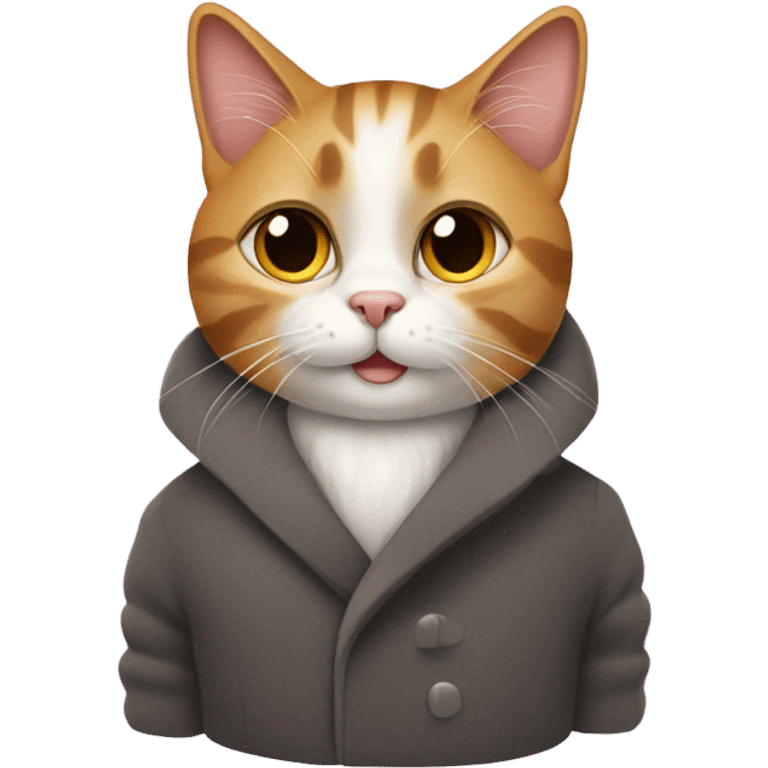 cat wearing coat emoji