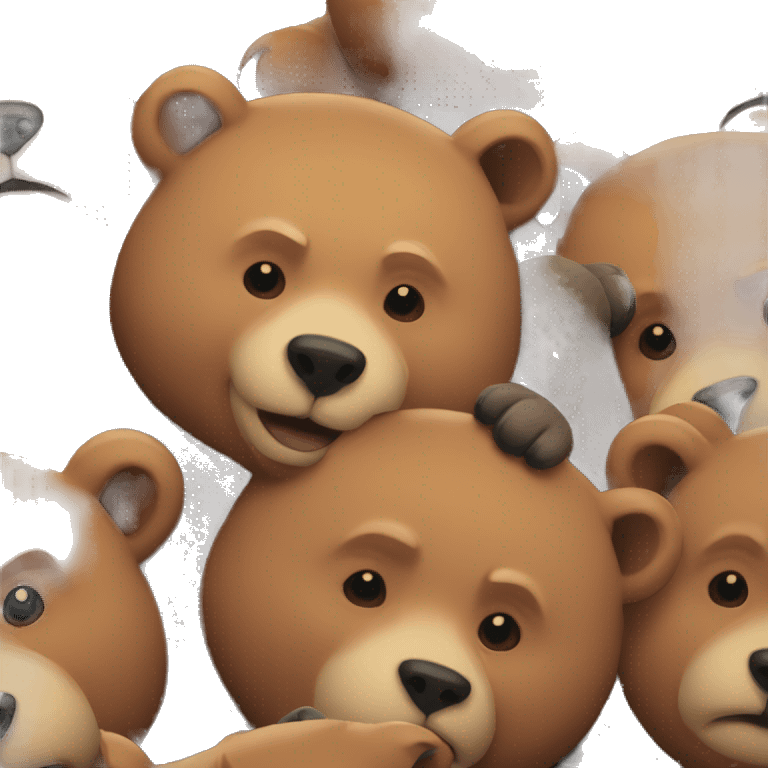 Bears cuddling emoji