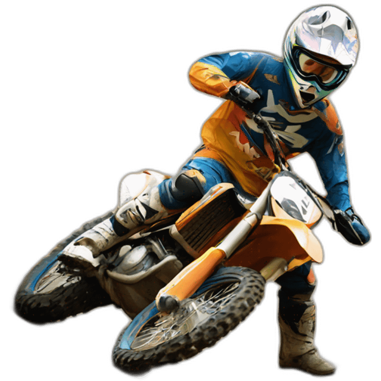 Motocross sur terrain emoji