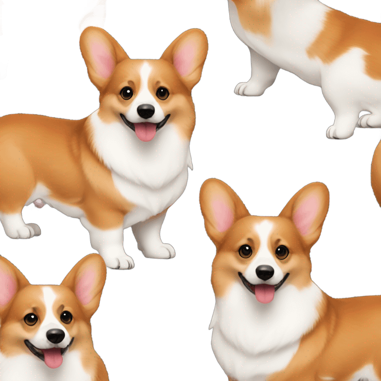 Red pembroke welsh corgi with a black muzzle emoji