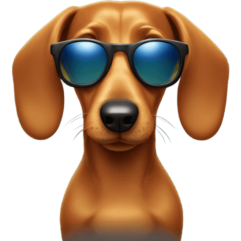 Wiener dog wearing sunglasses  emoji