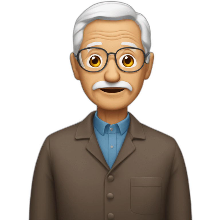 Abuelo con nlña emoji