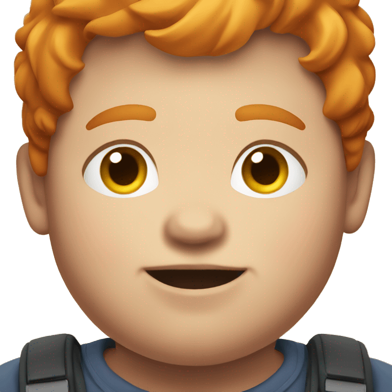 Fat little boy with a ginger hair emoji