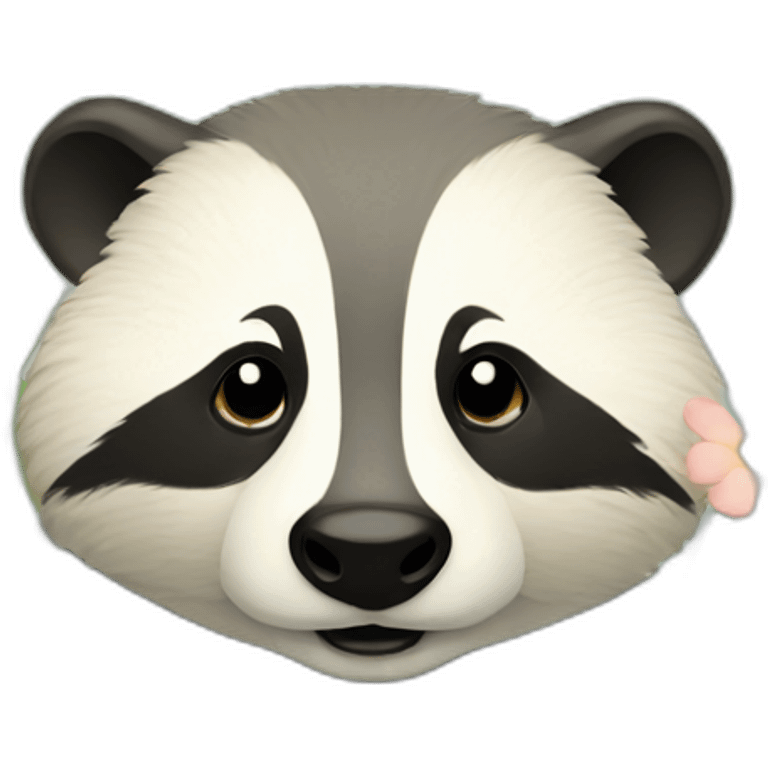 badger with flowers emoji