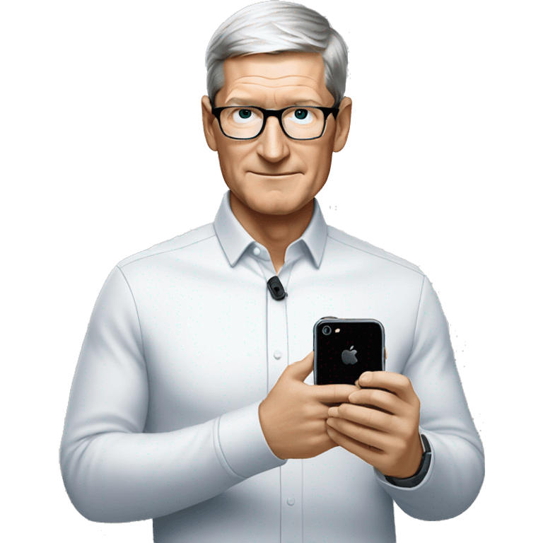 tim cook holding iphone emoji