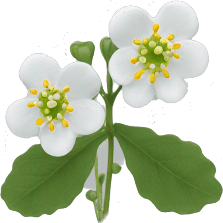 Diphylleia grayi flower  emoji