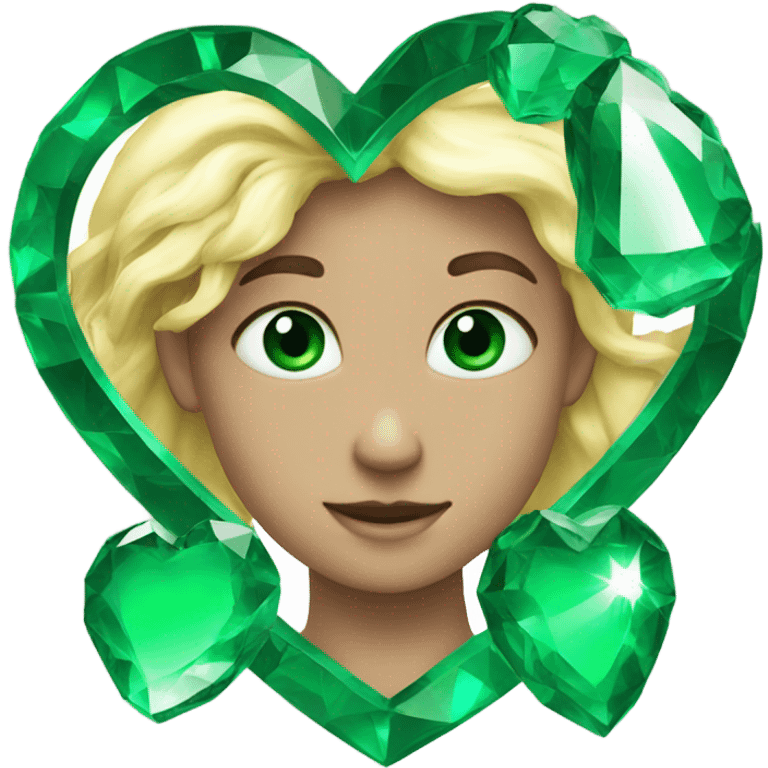 Emerald green heart emoji