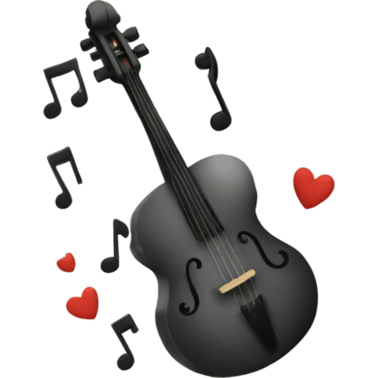 Un coeur traversé par une note de musique  emoji