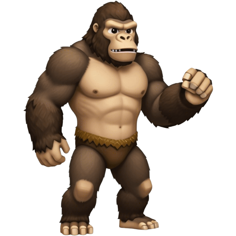 king kong wearing steve minecraft outfit emoji