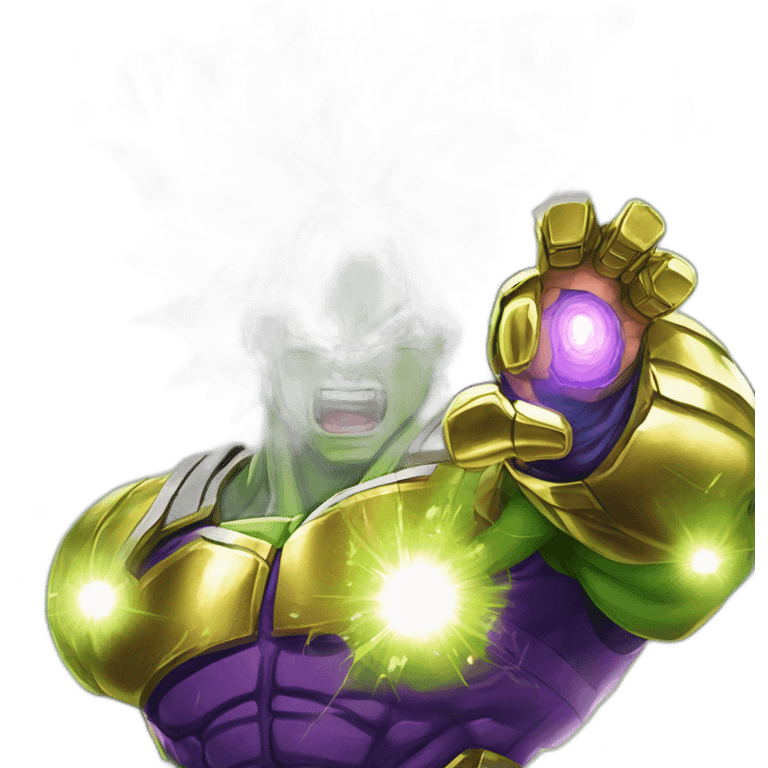 Broly clacking with the infinity gauntlet  emoji