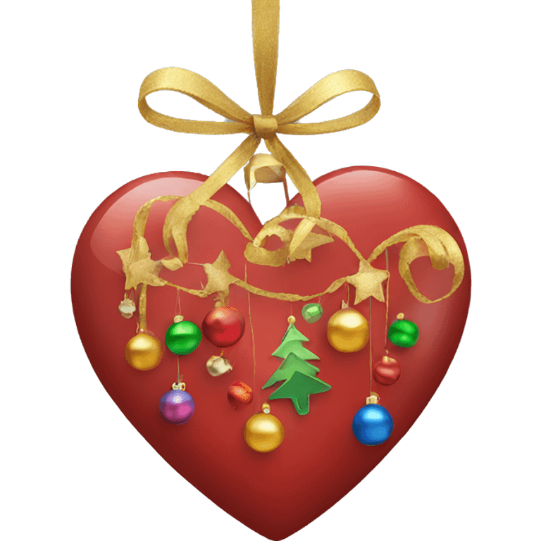 Heart with Christmas decorations  emoji