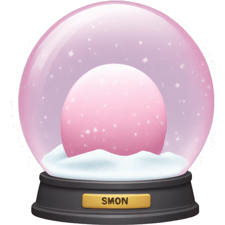 Pastel pink snow globe emoji