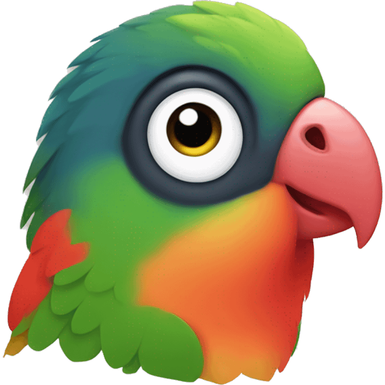 The lovebird parrot emoji