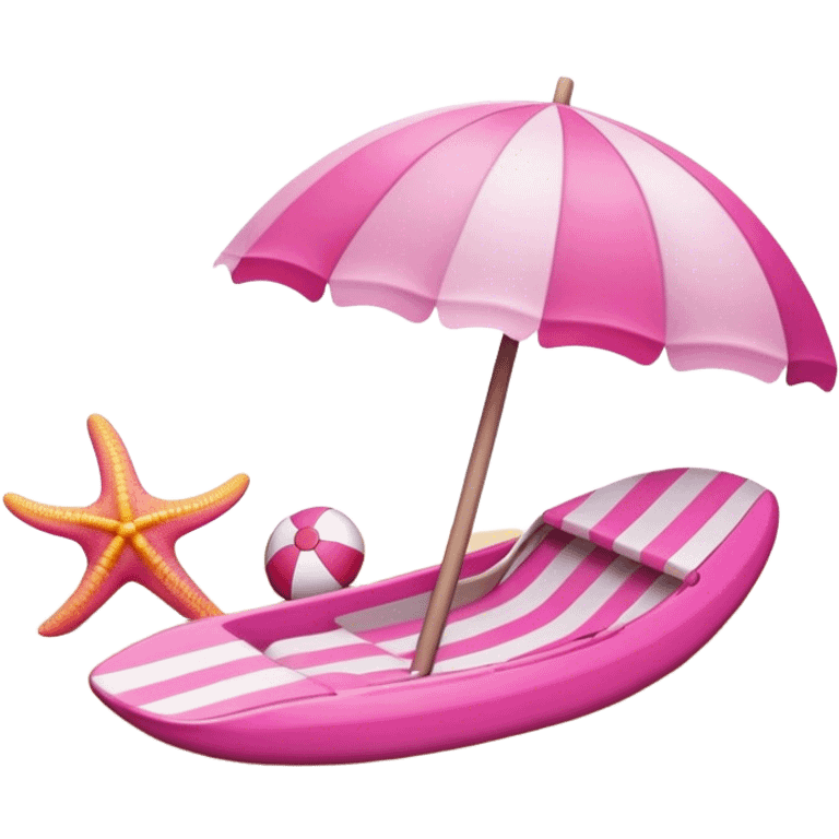 Pink,items,beached themed emoji